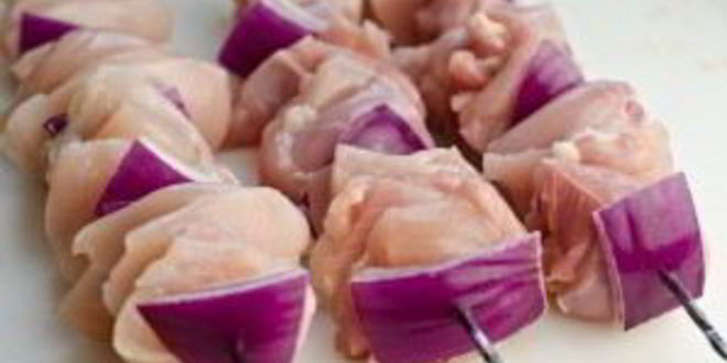 Рецепт сочный шашлык из куриной грудки