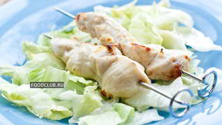 Рецепт Сочные шашлычки из куриной грудки