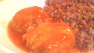 Рецепт Курино-грибные тефтельки в томатном соусе