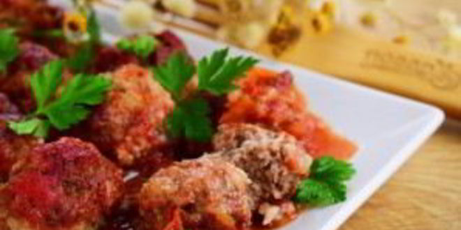 Рецепт мясные тефтели ностальгия с рисом в томатном соусе