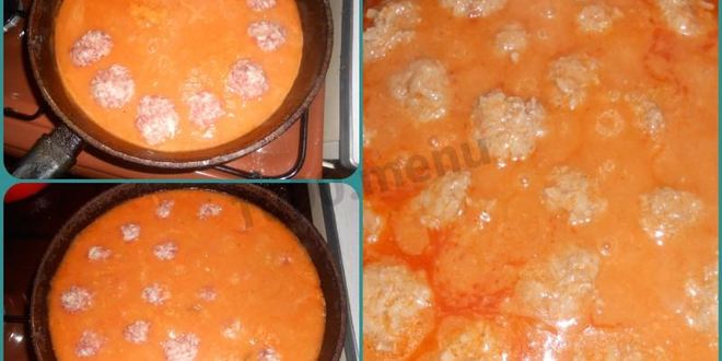 Рецепт мясных тефтелей с рисома с подливкого