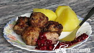 Рецепт Шведские тефтели с брусникой