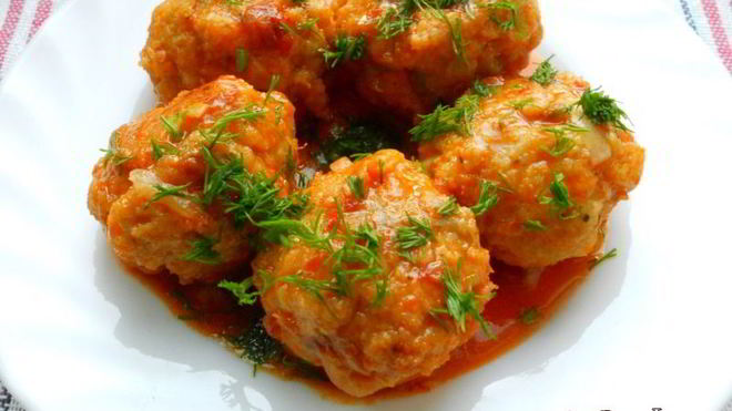 Рецепт Тефтели рыбные в томатном соусе