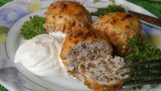 Рецепт Тефтели с гречкой в духовке