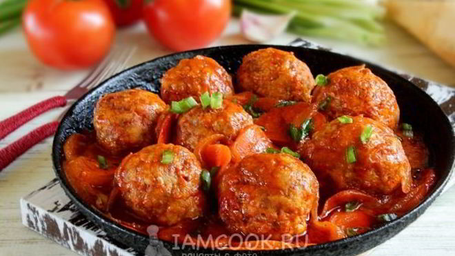 Рецепт Тефтели с подливкой на сковороде