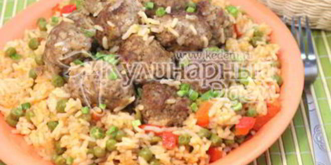 Рецепт тефтели с рисом и овощами