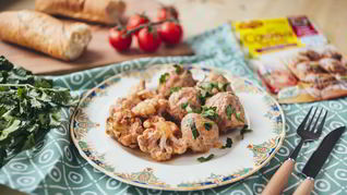 Рецепт Тефтели с цветной капустой в сливочно-томатном соусе