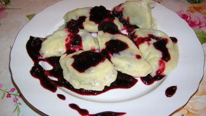 Рецепт Вареники с черникой