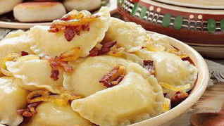 Рецепт Вареники с картофелем и грибами