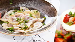 Рецепт Вареники с клубникой