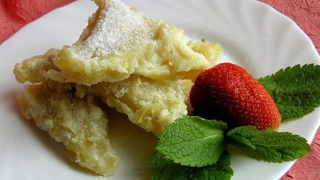 Рецепт Вареники с творогом, запеченные в сливках