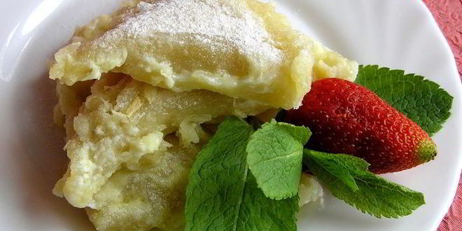 Рецепт вареники с творогом, запеченные в сливках