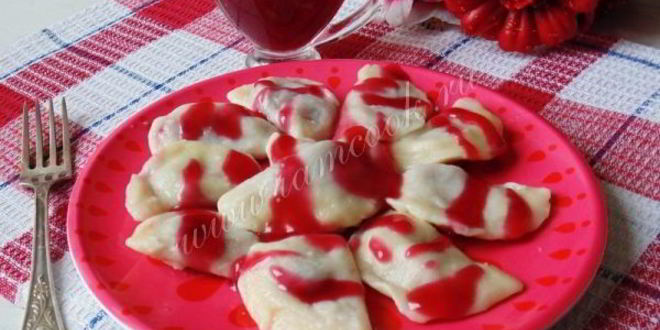 Рецепт вареники с замороженной вишней