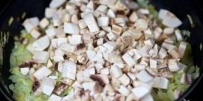 Рецепт вареников с жареными грибами