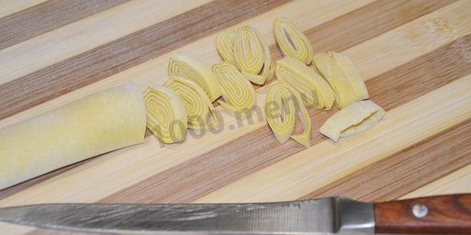 Рецепт яичная лапша домашняя