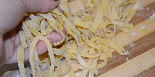 Рецепт яичная лапша домашняя