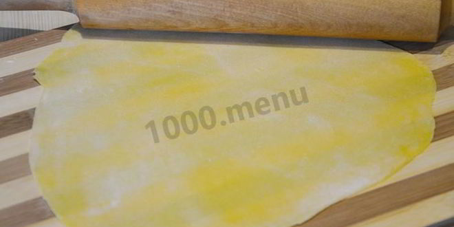 Рецепт яичная лапша домашняя