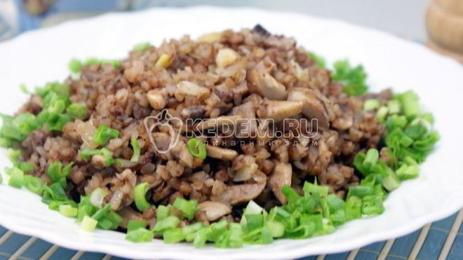 Рецепт Гречневая каша с грибами