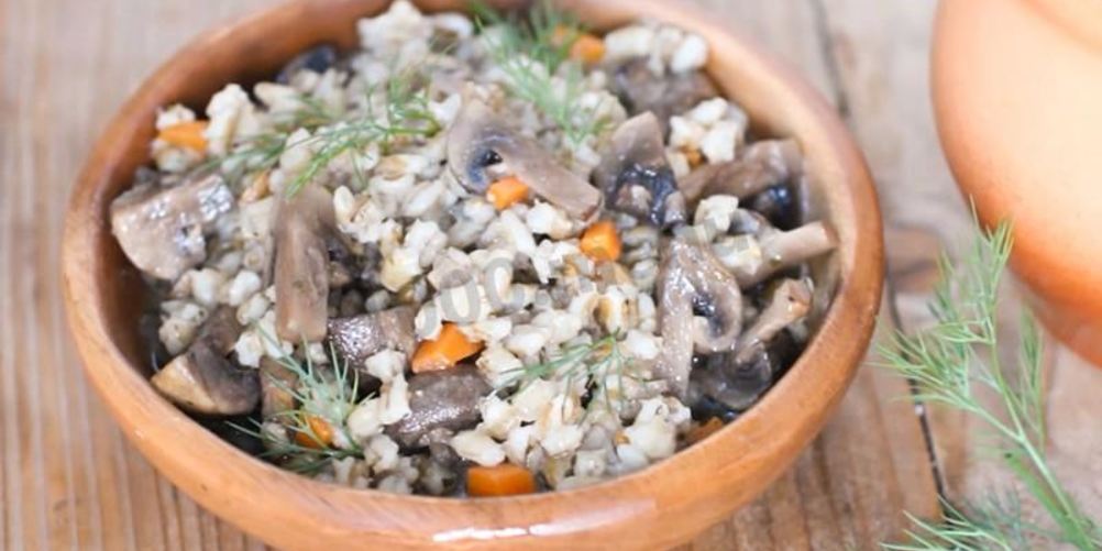 Как приготовить перловая каша с грибами
