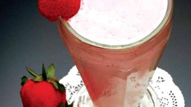 Рецепт Бананово-клубничный коктейль