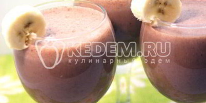 Рецепт бананова-шоколадного коктейля