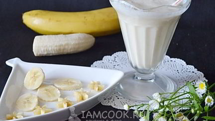 Рецепт Банановый коктейль в блендере