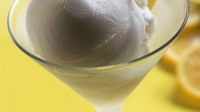 Рецепт Дыневый шербет с шампанским и лимонным сиропом