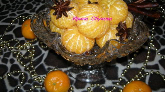 Рецепт Мандарины в пряном сахарном сиропе