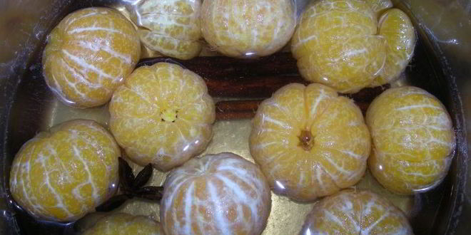 Рецепт мандарины в пряном сахарном сиропе
