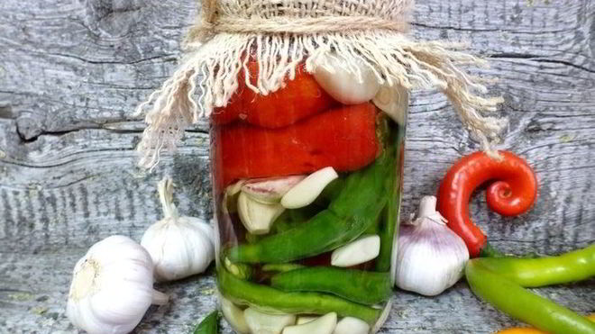 Рецепт Острый перец в кисло-сладком сиропе