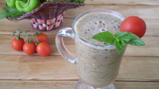 Рецепт Овощной зеленый коктейль