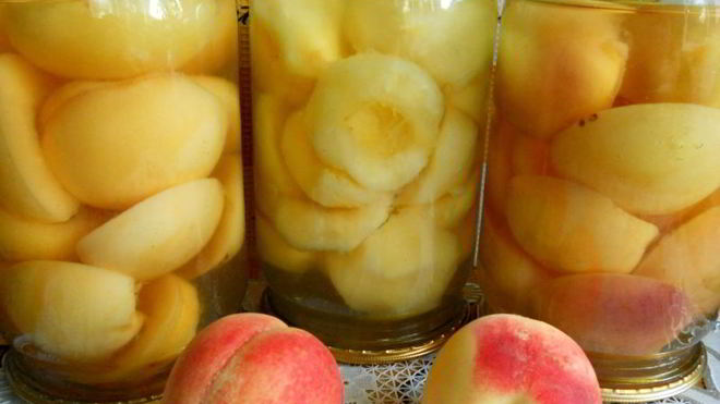 Рецепт Персики консервированные в сиропе