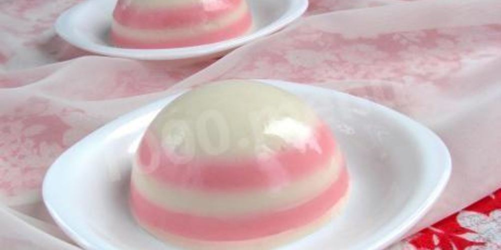 Как приготовить полосатое желе из ряженки и сметаны с ягодным сиропом