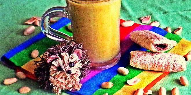 Рецепт яблочный густой коктейль с авокадо и персиком