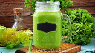 Рецепт Зеленый коктейль из шпината, петрушки, груши и сельдерея