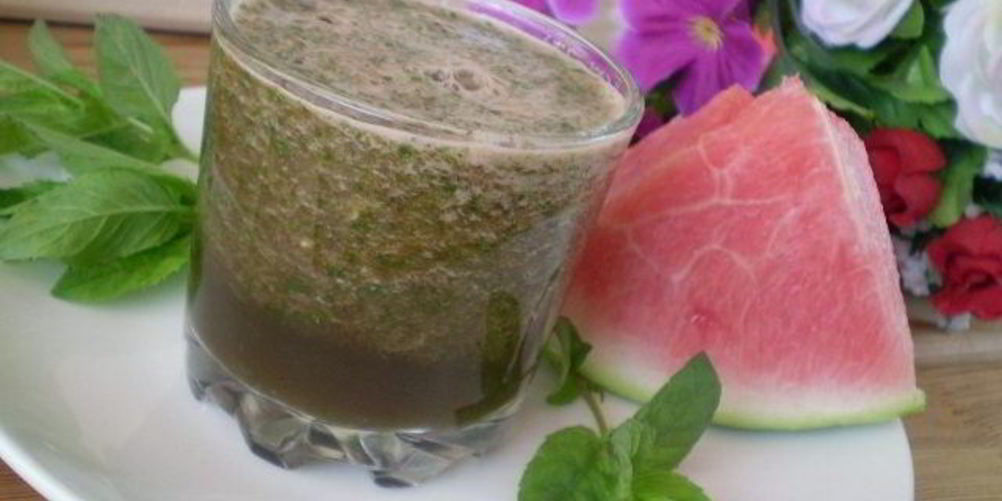 Как приготовить зеленый коктейль с арбузом
