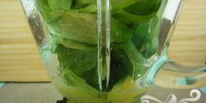 Рецепт зеленый витаминный напиток с семенами льна