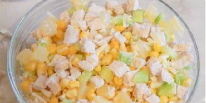 Рецепт быстрый салат с куриной грудкой
