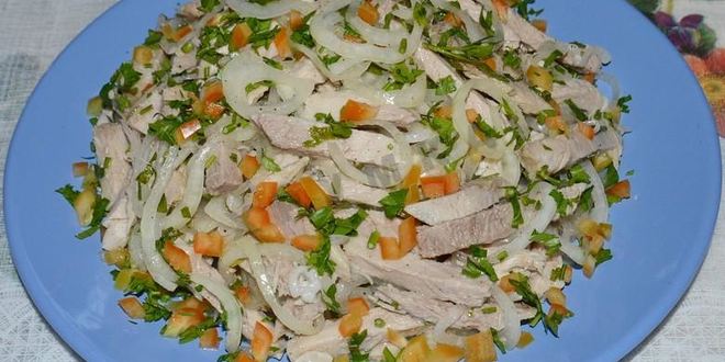 Рецепт деревенский свадебный салат из свинины