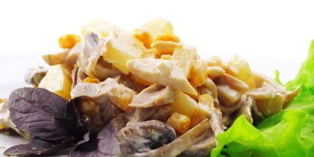 Как приготовить фруктовый куриный салат с ананасами и кокосом
