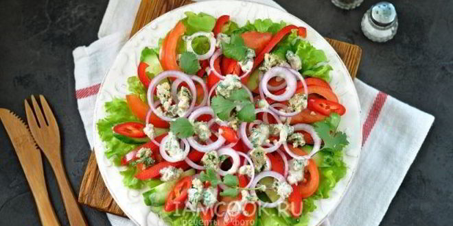 Рецепт грузинский салат с ореховой заправкой