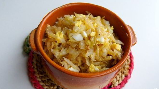 Рецепт Капуста с яйцом
