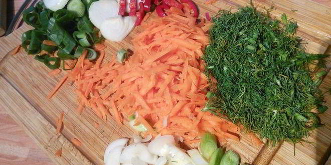 Рецепт капустный салат с манго