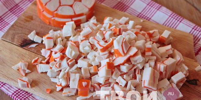 Рецепт крабовый салат