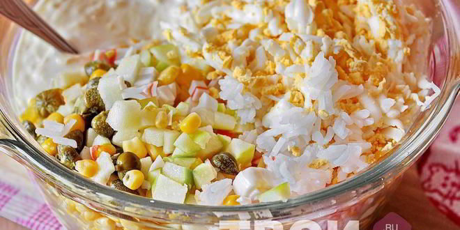 Рецепт крабовый салат