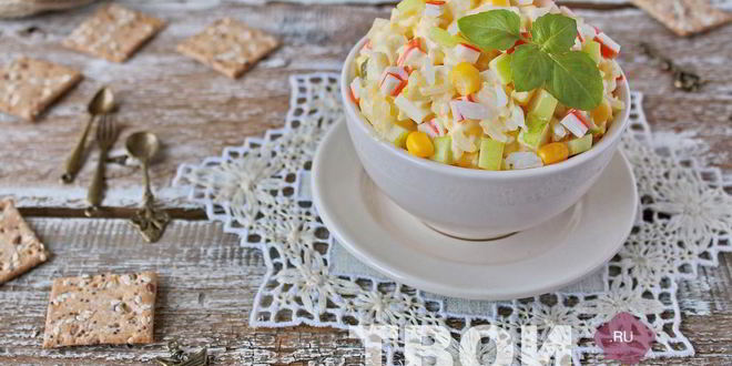 Рецепт крабовый салат