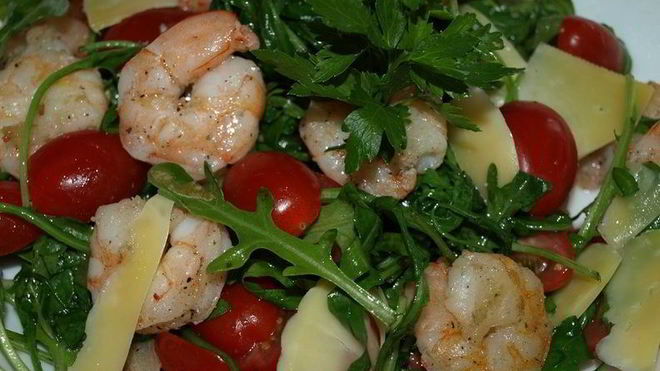 Рецепт Новогодний салат с креветками