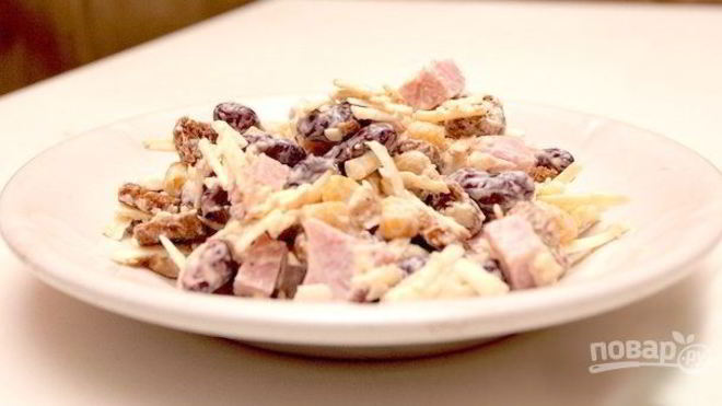 Рецепт Овощной салат с фасолью и кукурузой