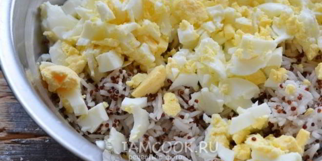 Рецепт рисовый салат с морепродуктами