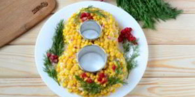 Рецепт салат 8 марта с крабовыми палочками